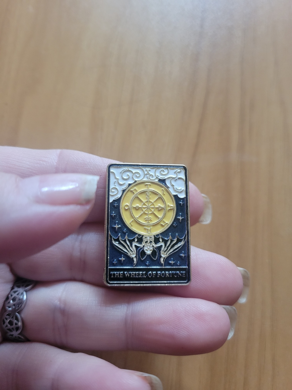 👻BUY 1 GET 1 FREE👻 The Wheel of Fortune Enamel Wall Pin - Black & Gold